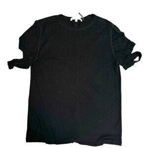 Helmut Lang Cashmere Cotton Cuff Crew Neck Knit Top T Shirt Minimalist Soft M
